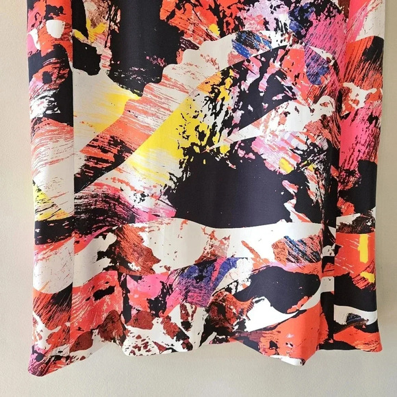 Kenzo Women's Sleeveless Colorful Abstract Boho Artistic Classic Mini Dress 36. - Picture 7 of 11